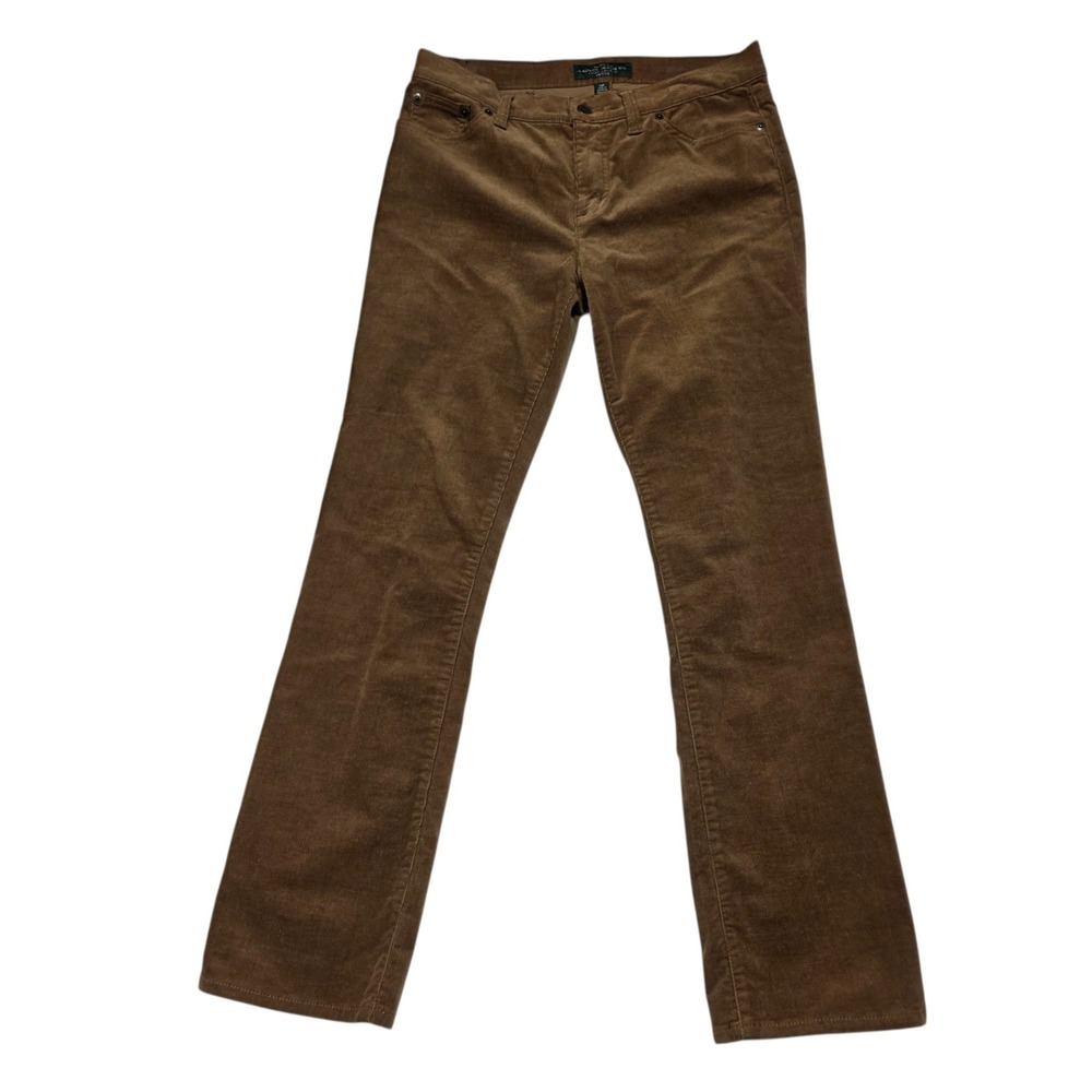 Lauren Ralph Lauren‎ Pants Women 10P Brown Corduroy Bootcut Stretch Petite 6746
